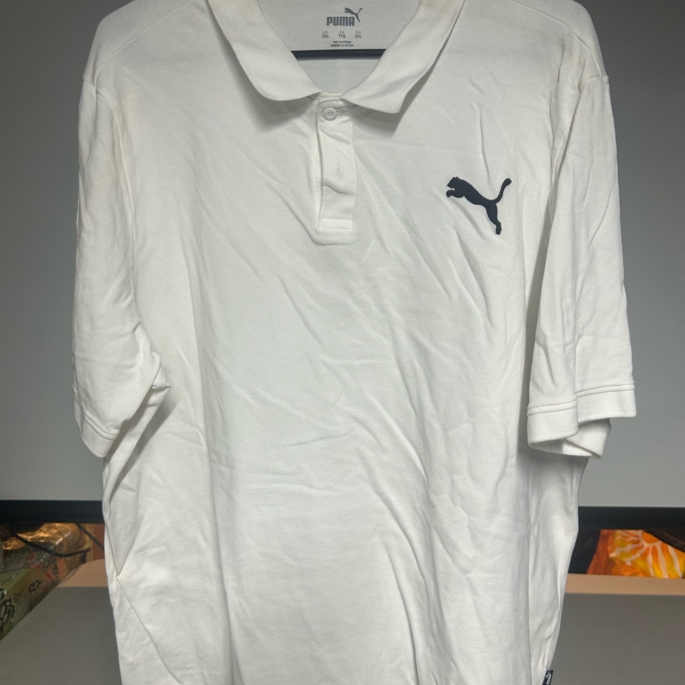 Puma Men's Classic White Polo Shirt